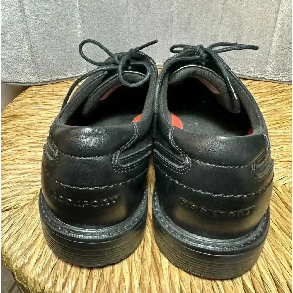 Rockport Men's Dress Shoes SL2 Apron Toe Oxford Black A13013 Size 11 M *NEW*